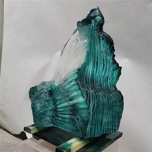 透明假山树脂雕塑摆件创意抽象办公室酒店玄关家居装饰工艺品定制图片