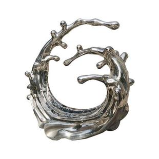 直供不锈钢水浪雕塑户外酒店售楼处园林水浪水景工艺装饰景观摆件