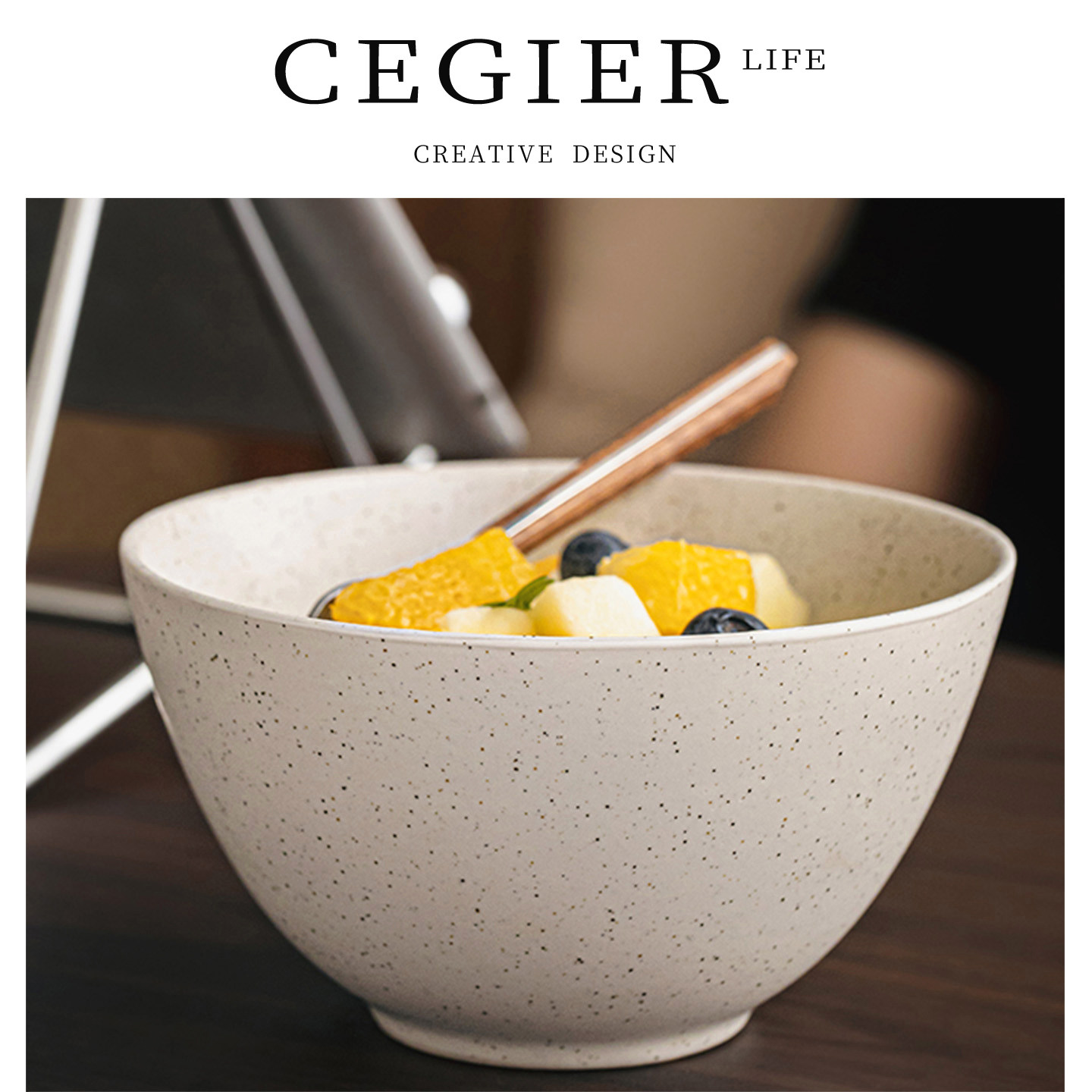 Cegier.高泼墨高颜值沙拉碗陶瓷汤碗面碗质感出众精工细作 | 单符