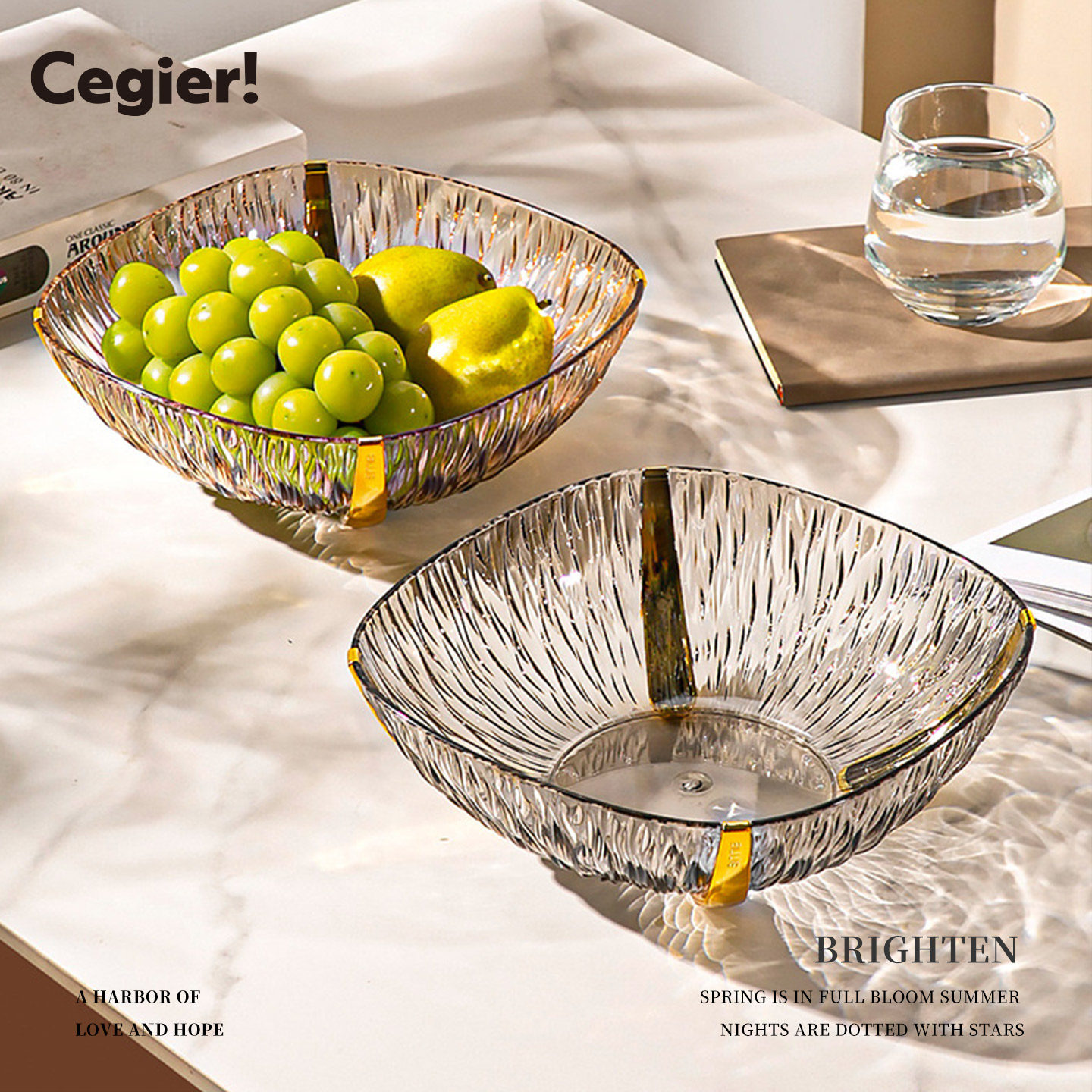 Cegier.高级感客厅家用茶几轻奢水果盘金边零食收纳盘高颜值|耀捌,餐饮具,果盆/果盘/果篮,淘宝优惠券,粉丝福利购,淘宝优惠卷