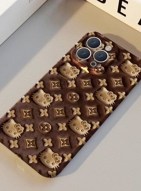 视觉星星花朵KT猫 适用苹果华为iPhone17ProMax手机保护外壳16 15Plus新款14 13情侣12 11女Pura80高级不撞壳