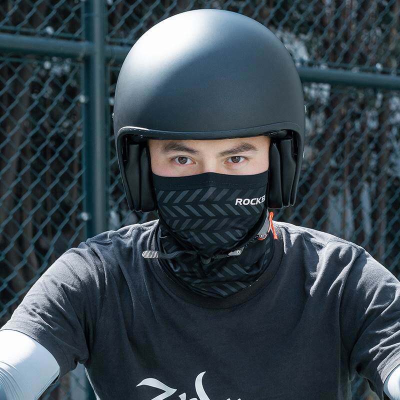 洛克兄弟防晒面罩男女骑行头套冰丝魔术头巾摩托车自行车围脖夏季