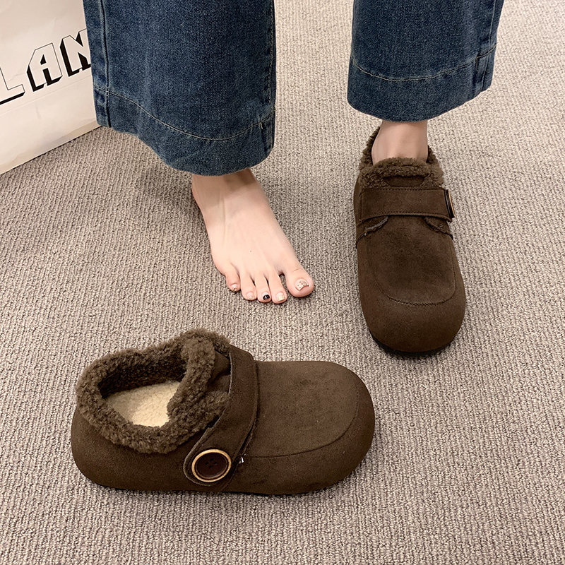 时尚爆款加绒保暖加厚防滑勃肯鞋