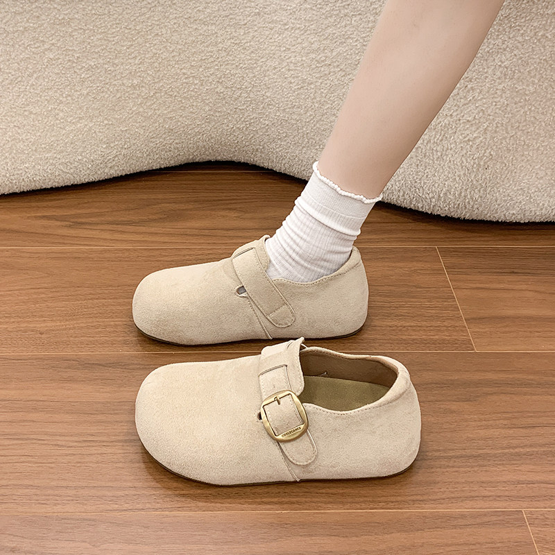 复古内增高勃肯鞋女2026年春季新款平底一脚蹬百搭休闲豆豆鞋单鞋,女鞋,勃肯鞋/软木鞋,淘宝优惠券,粉丝福利购,淘宝优惠卷