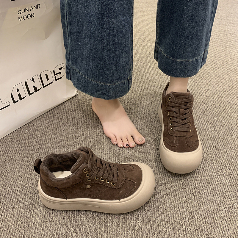 时尚百搭加绒加厚保暖高帮德训鞋