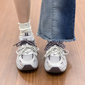 复古厚底百搭轻便增高休闲运动鞋 新款 子 女2026春季 超火气垫老爹鞋