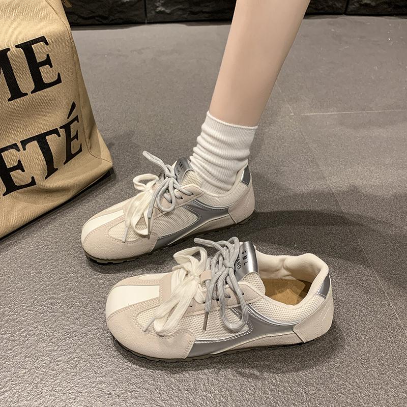 爆款平底网面透气软底百搭德训鞋