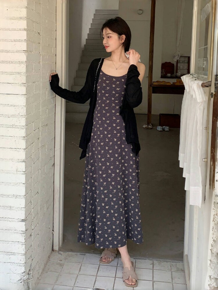 임산부복 임산부 여름수트 패셔너블한 2024 신상 서스펜더원피스 봄 가을 투피스세트