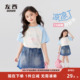 T恤儿童夏季 凉感半袖 2025新款 左西女童短袖 女孩超好看夏装 上衣潮