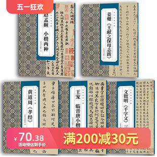 再现碑帖魅力小楷书法入门字帖成人临帖临摹练习 囊括历代名家经典 质量高清沉浸式 之作图版 单册任选 古代名家小楷系列从书5册套装