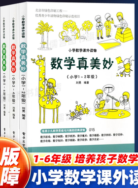 数学真美妙 1-6年级 全3册 123456年级小学数学课外阅读书 小学趣味数学 小学数学辅导书 小学数学知识大全 刘勇小学数学思维训练