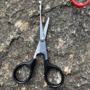 功能钓鱼剪钓鱼脱器取钩钩ZRM剪刀带凹槽多剪鱼线不打滑钓鱼剪刀