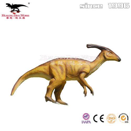 玻璃钢恐龙雕塑模型公园绿地副栉龙雕塑装饰摆件儿童骑乘玩具.