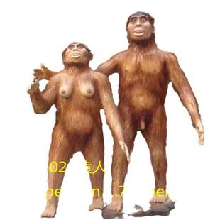 仿真海洋模型带皮毛猛犸象史前动物人物电子机械动态模型制