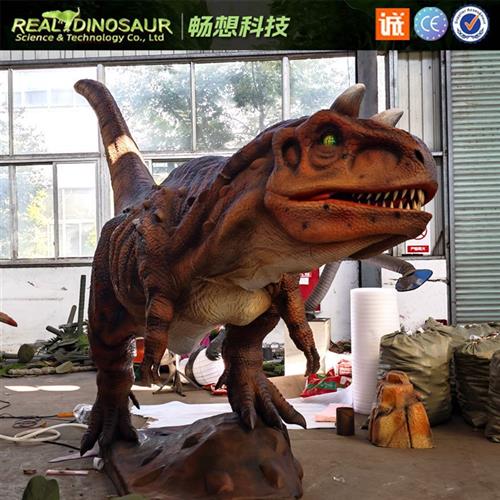 景区仿真恐龙美陈造景能动会叫户外景观互动恐龙模型游艺装置