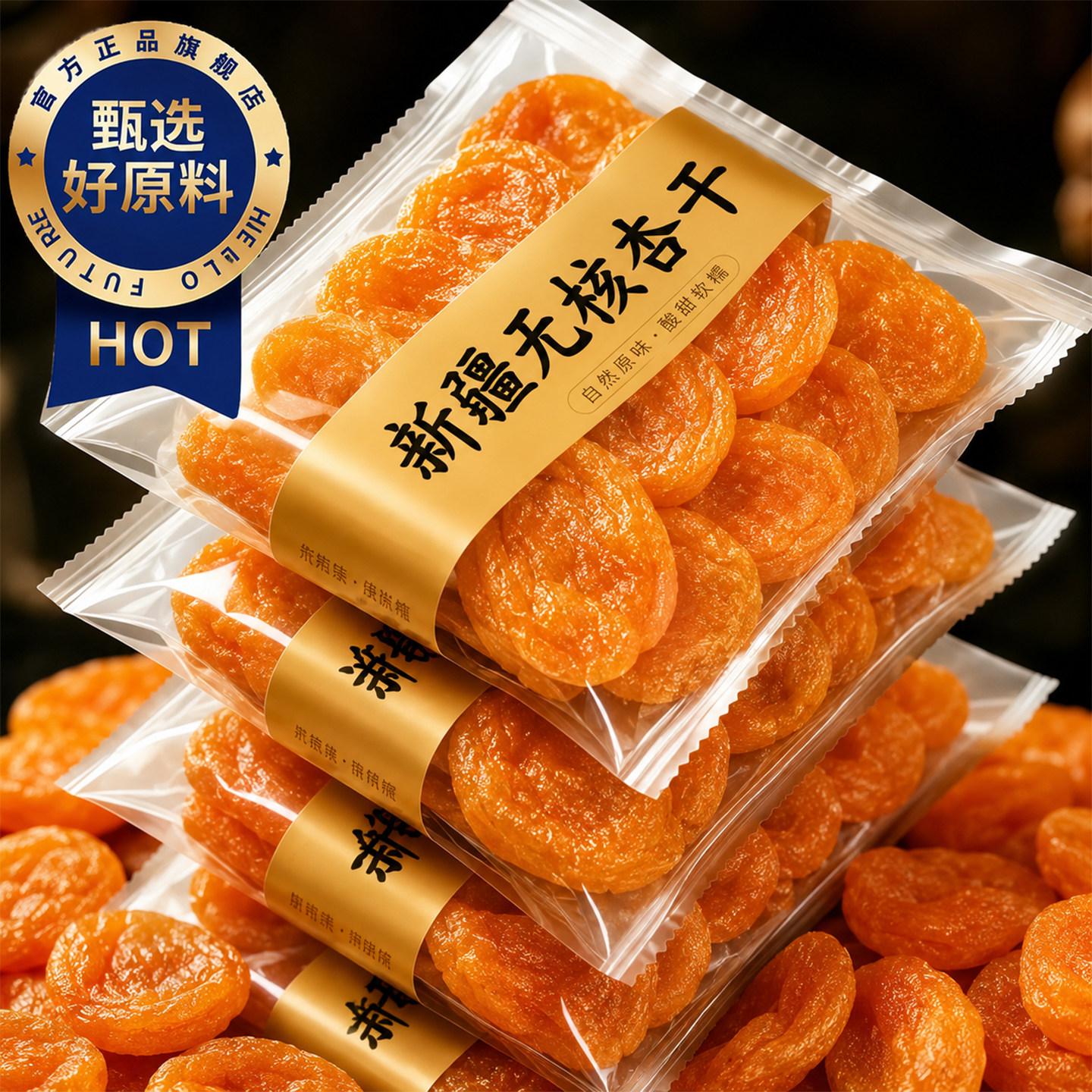 特级新疆杏干无添加天然官方旗舰店2026新货杏仁干果脯孕妇零食