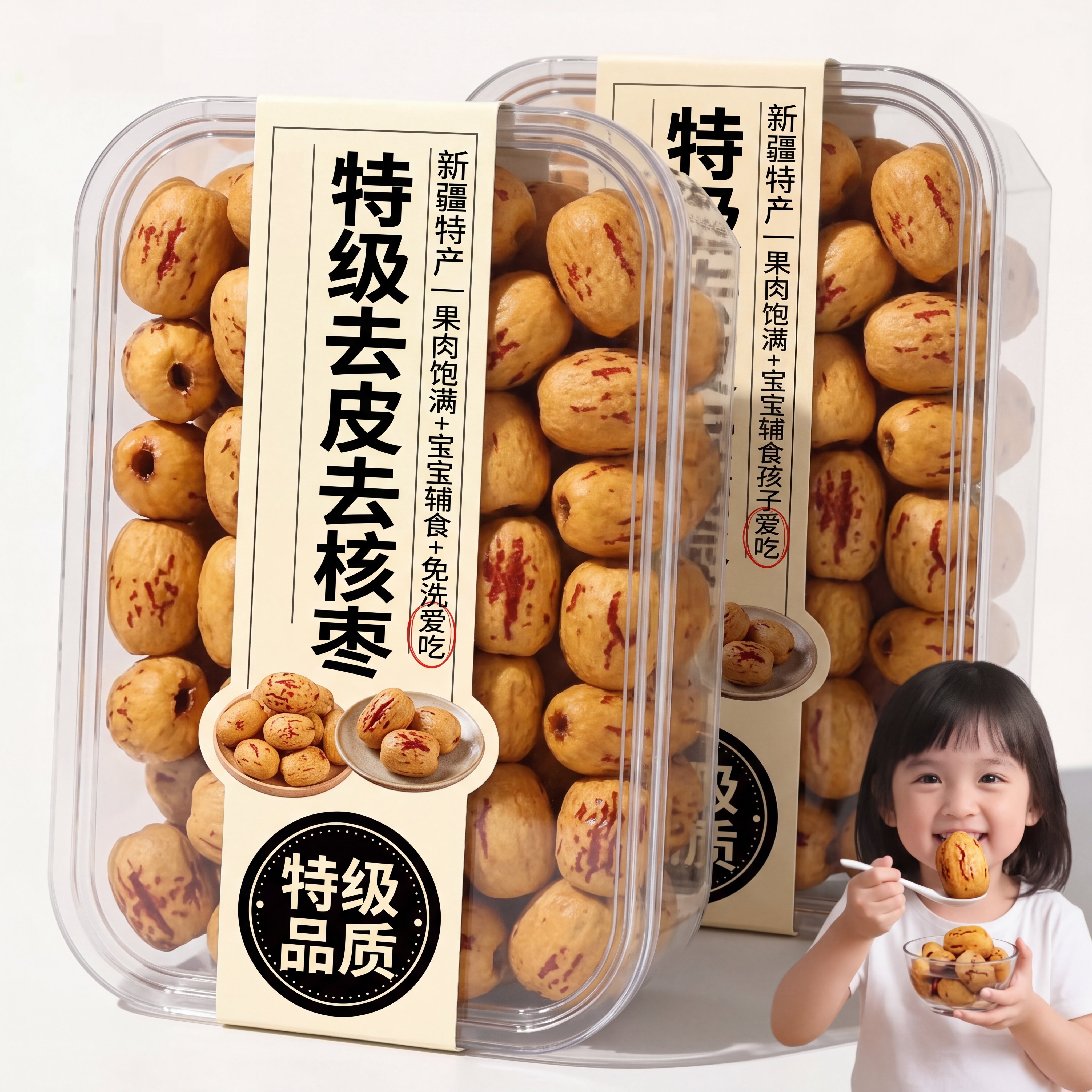 特级去皮去核红枣婴儿辅食专用免洗的无核无皮新疆特产官方旗舰店