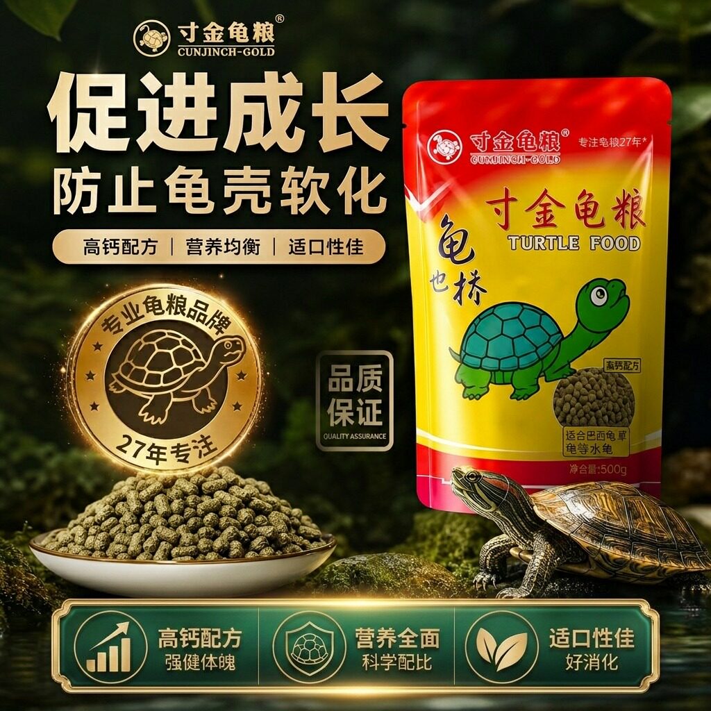 寸金龟粮乌龟饲料官方旗舰店三色龟粮幼龟巴西龟草龟龟粮食乌龟粮图片