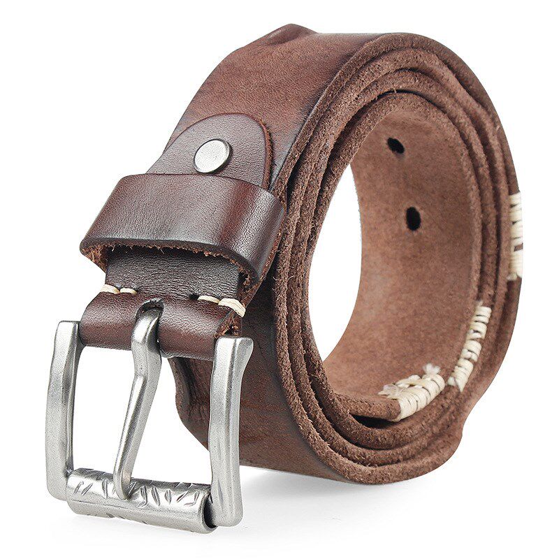 genuine leather belt luxury men cowskin belts 手工牛皮皮带
