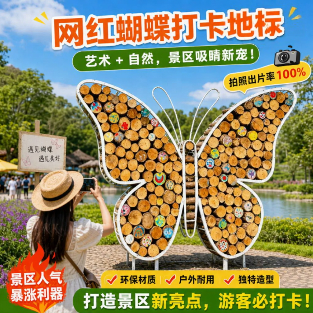 网红户外木头卡通动物雕塑商业美陈打卡景观艺术装置落地摆件装饰