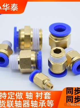 气动速接头03气管快插螺纹直通PC41PC6PCPC0PC12-M85机械工具元快