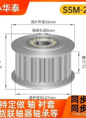 同步轮轮S5M20齿 涨紧轮 槽11/17/22/27调节F导轮AFTHW2向轮惰ATH