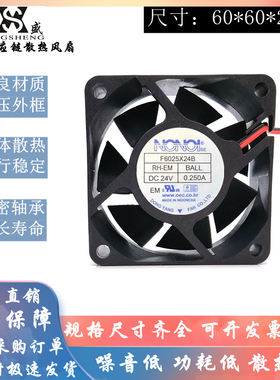 全新南韩NONOI F6025X24B 6CM/厘米 24V 0.250A 变频器散热风扇