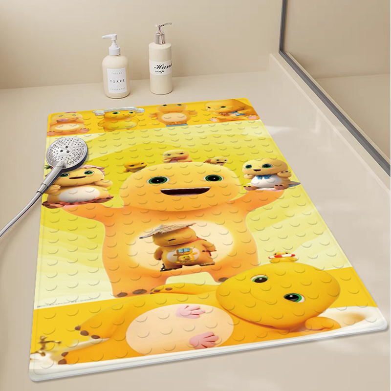 浴室防滑垫淋浴儿童浴缸洗澡脚垫防摔垫子厕所防水奶龙卫生间地垫