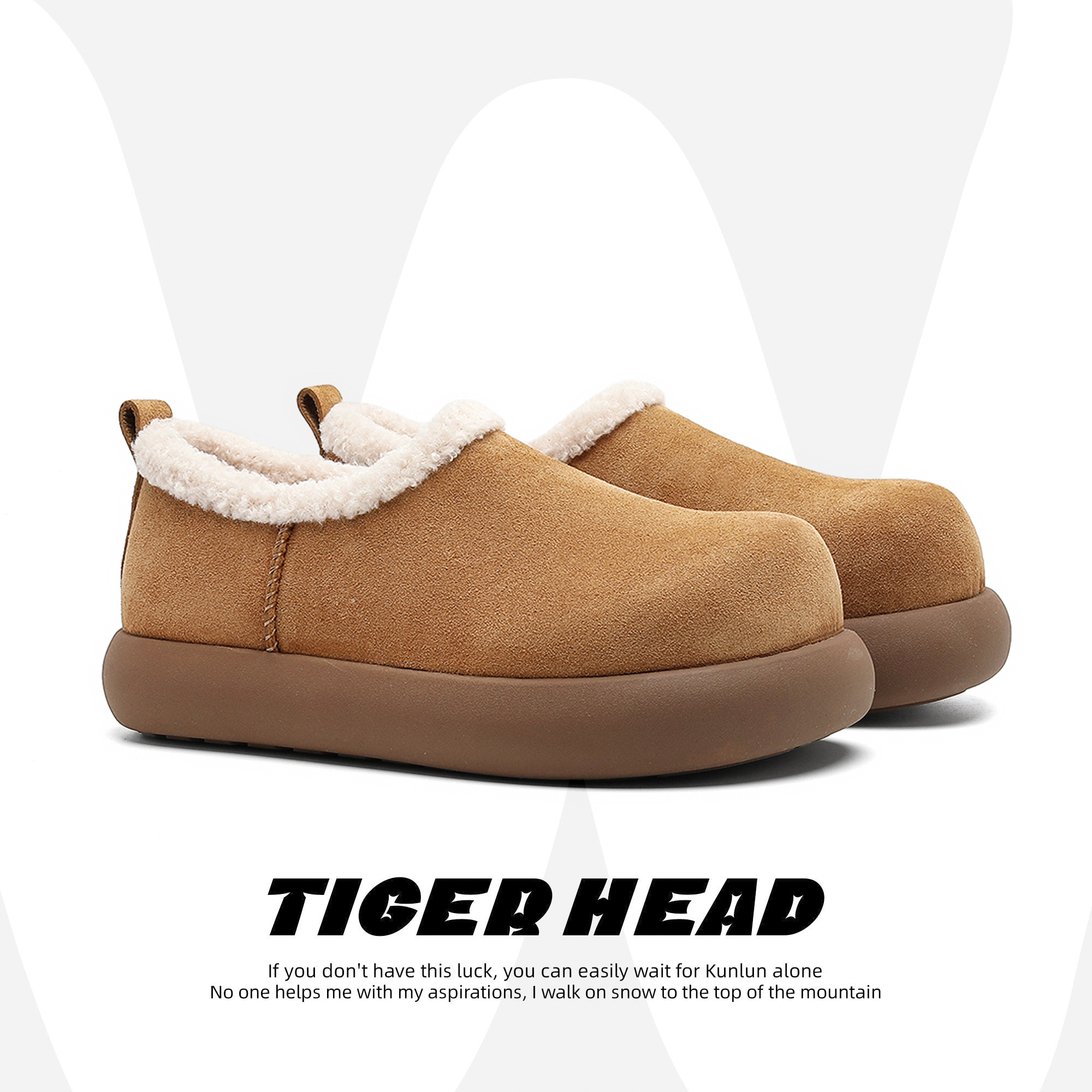 勃肯鞋加绒加厚保暖毛毛棉鞋情侣