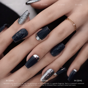 In Gems极个性美甲穿戴式可拆卸新款假指甲光疗贴片手工定制