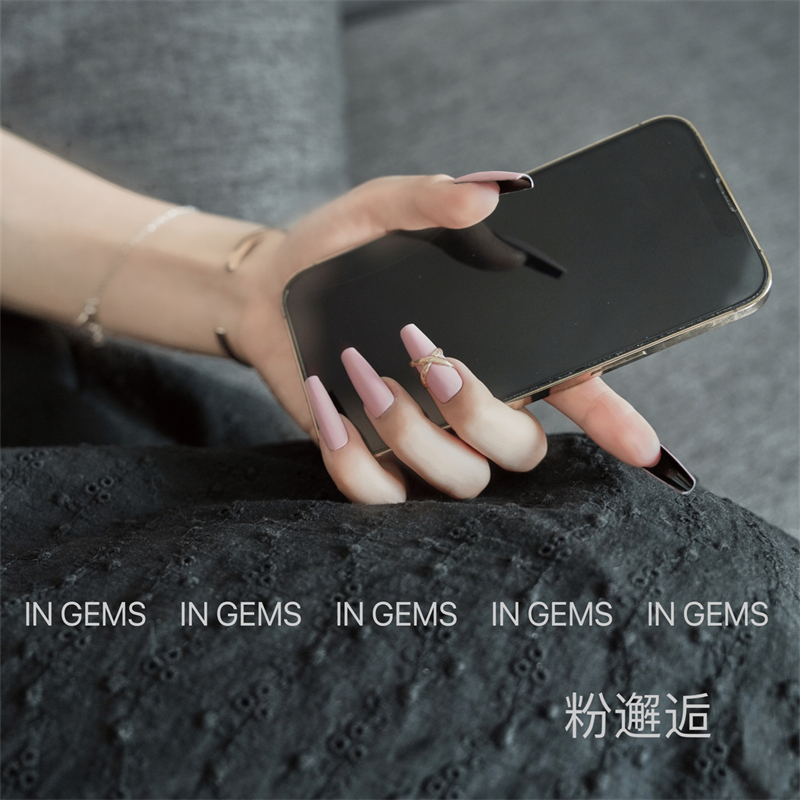 In Gems美甲粉邂逅柏林少穿戴式可拆卸假指甲光疗贴片手工定制