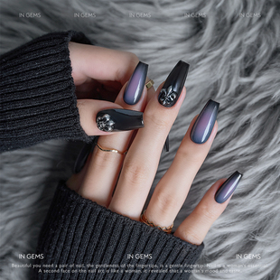 In Gems克罗心美甲穿戴式可拆卸假指甲光疗贴片手工定制穿戴甲