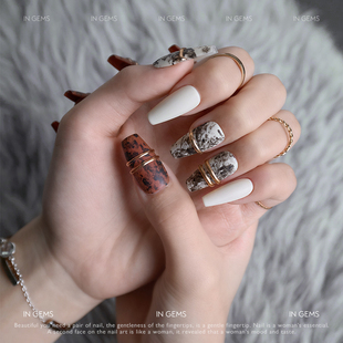 In Gems不羁美甲穿戴式可拆卸假指甲光疗贴片手工定制穿戴甲