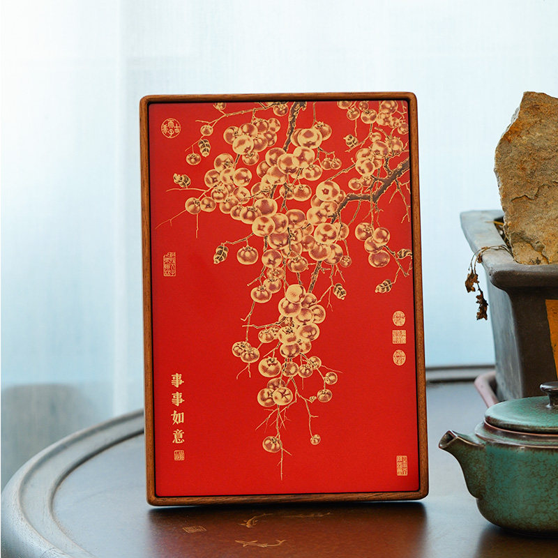 事事如意桌面摆件新年装饰品喜庆柿子送老师领导商务礼物乔迁新居,家居饰品,桌面摆件,淘宝优惠券,粉丝福利购,淘宝优惠卷