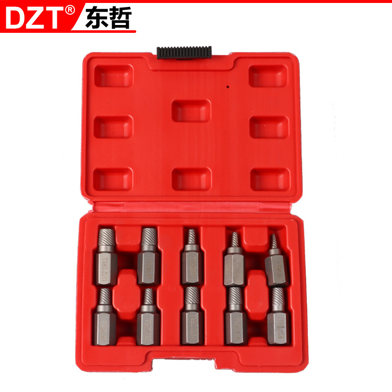 10/25件套英制 螺丝取出器42CrM0料 螺旋破损拆除工具套装五金