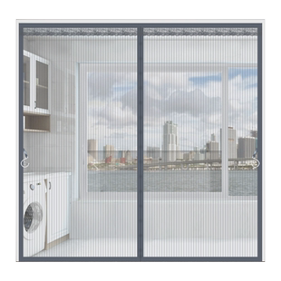 阳台垭口落地窗磁性防蚊门帘新款磁铁纱窗纱门魔术贴沙窗沙门自粘