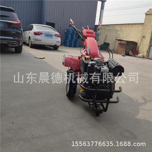 手扶翻地开沟带转向直连微耕机 果园小型四驱旋耕机