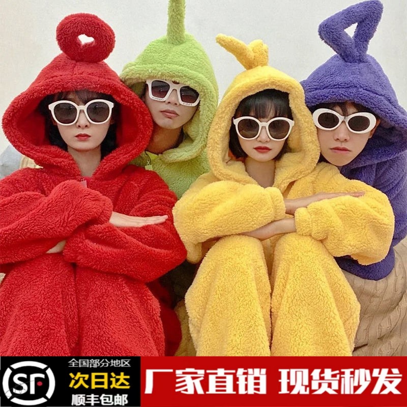 天线宝宝连体睡衣珊瑚绒女卡通