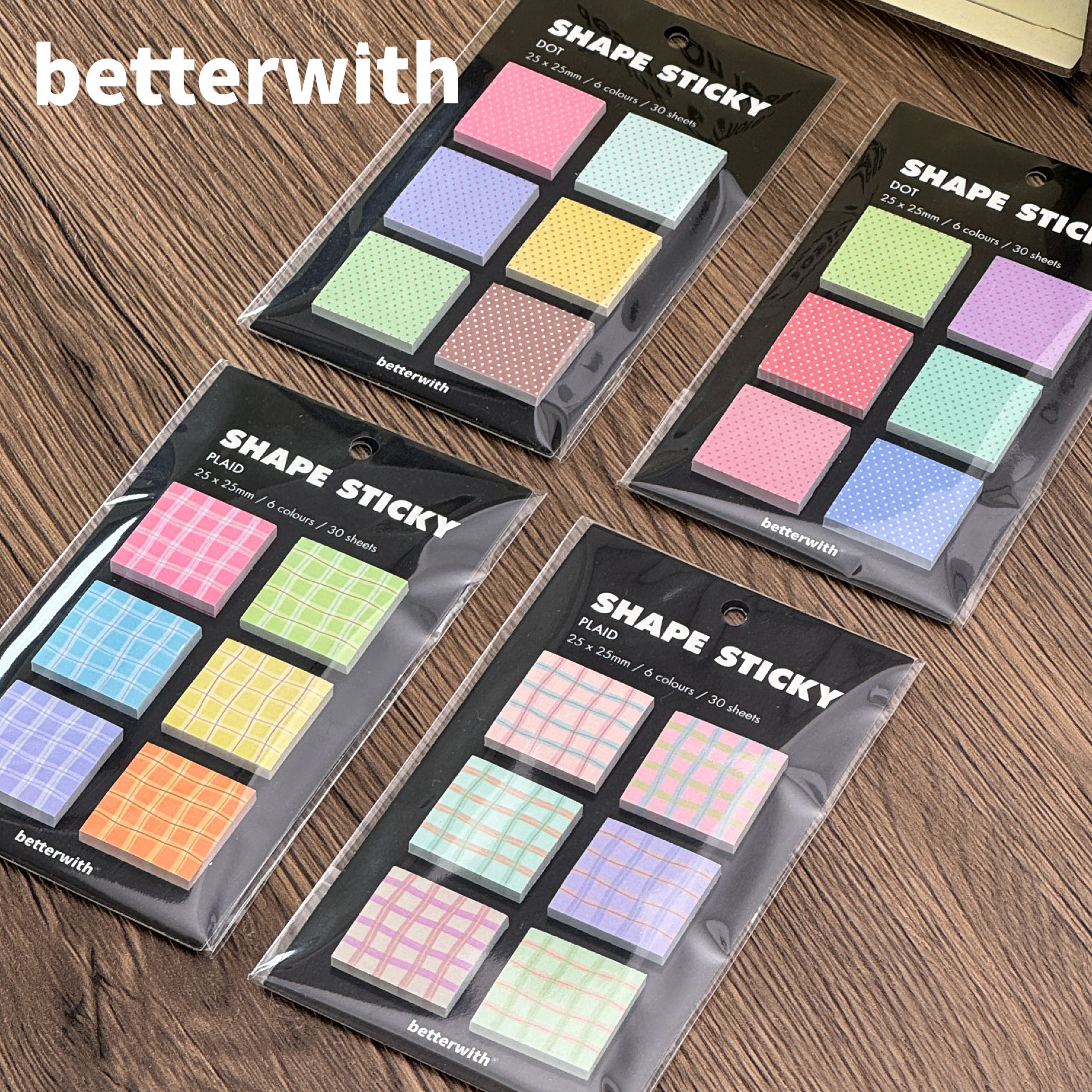 betterwith原创复古彩砖N次贴彩色波点格纹便利贴索引可粘便签,文具电教/文化用品/商务用品,便签本/便条纸/N次贴,淘宝优惠券,粉丝福利购,淘宝优惠卷