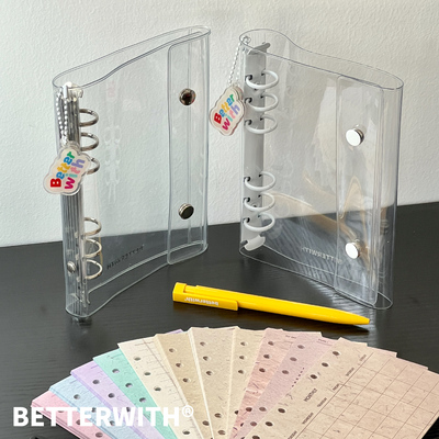 betterwith伴幸a6六孔活页夹PVC外壳双扣收纳册手账本追星卡册