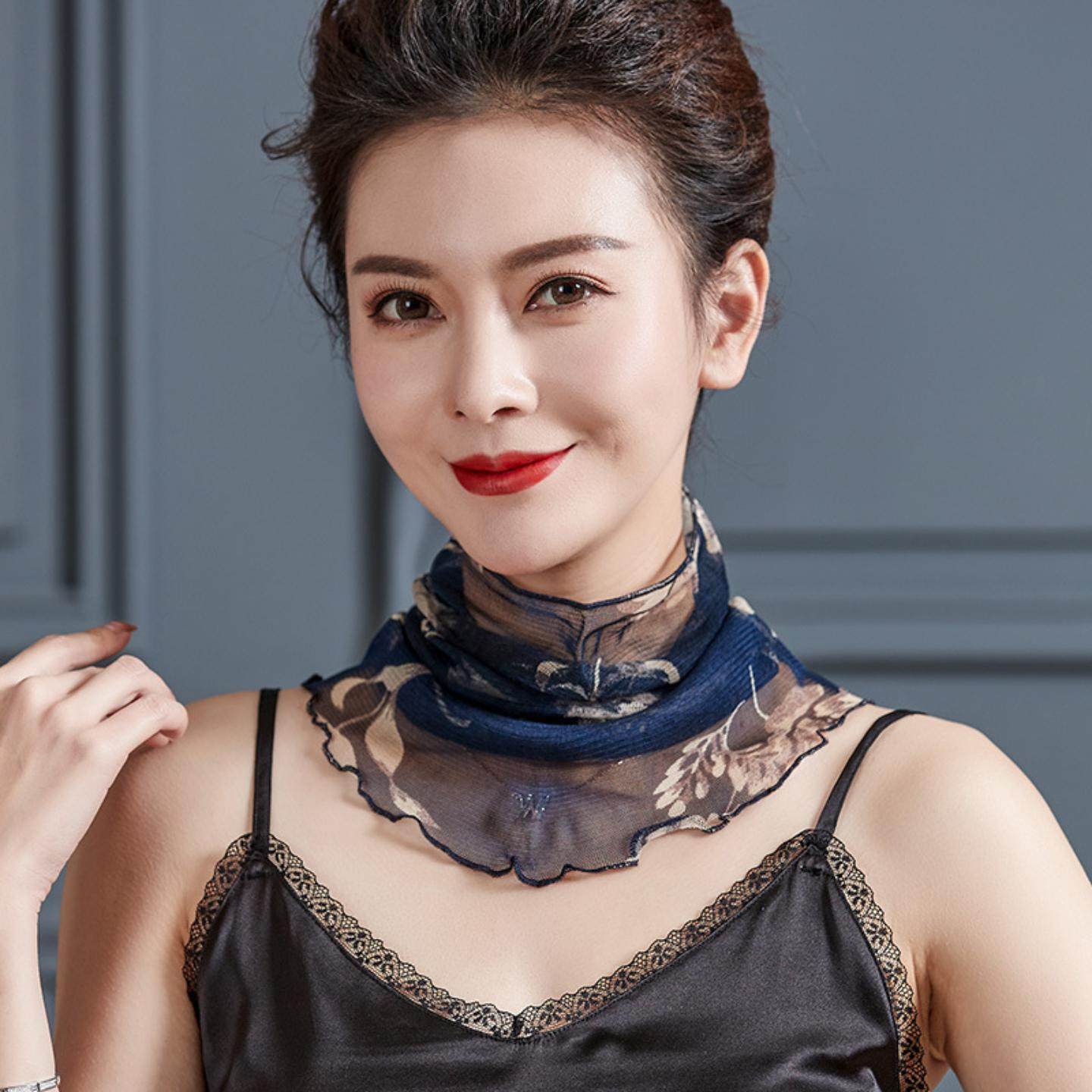 围脖女薄款夏季新款桑蚕丝脖子假领子真丝围巾小丝巾护颈脖套,服饰配件/皮带/帽子/围巾,防晒脖套,淘宝优惠券,粉丝福利购,淘宝优惠卷