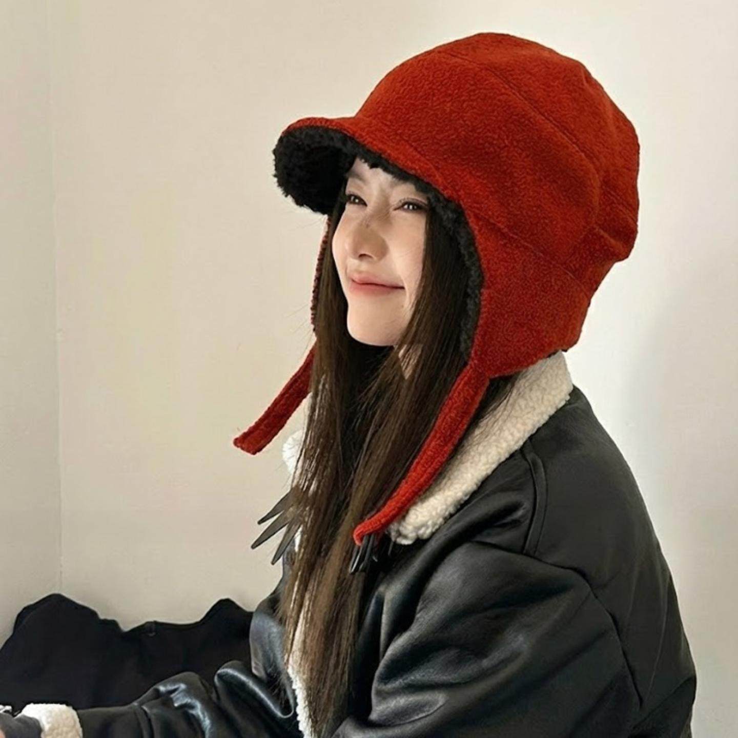 出口冬季新款飞行帽双面戴加绒雷锋帽子女显脸小保暖护耳帽男,居家日用,披肩防护帽,淘宝优惠券,粉丝福利购,淘宝优惠卷