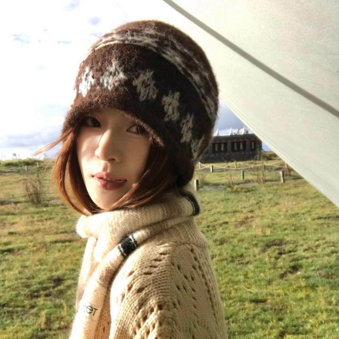 含羊毛提花卷边费尔岛针织毛线帽子女秋冬季保暖复古显脸小包头帽,个性定制/设计服务/DIY,针织帽,淘宝优惠券,粉丝福利购,淘宝优惠卷