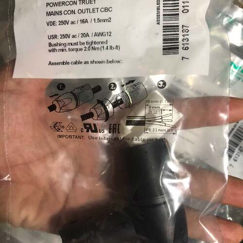 可维修NEUTRIK NAC3FX-W-TOP，20A，正品电源插头