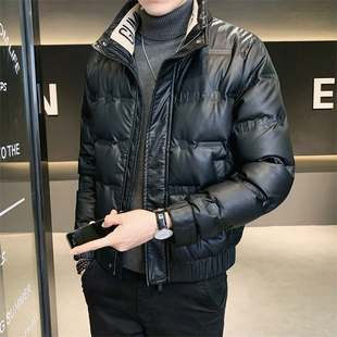 小码男冬季加厚保暖羽绒服矮小个子S号XS码短款修身皮棉袄外套155