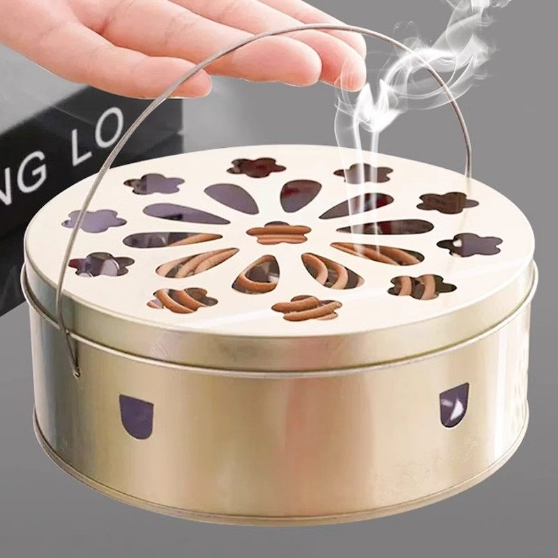 不锈钢蚊香盘家用蚊香盒带盖防火耐高温蚊香盒接灰盘蚊香架香薰炉,收纳整理,蚊香收纳盘/盒/架,淘宝优惠券,粉丝福利购,淘宝优惠卷