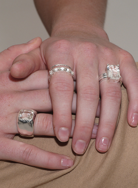 SOFTROOM刻纹印章水晶戒指