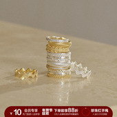 SOFT ROOM编织波浪细戒指素戒礼物配饰女生日小众设计轻奢高级感