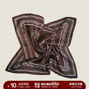 SOFTROOM结纹桑蚕丝方巾颈饰丝巾装饰腰带系脖围巾小众轻奢高级感