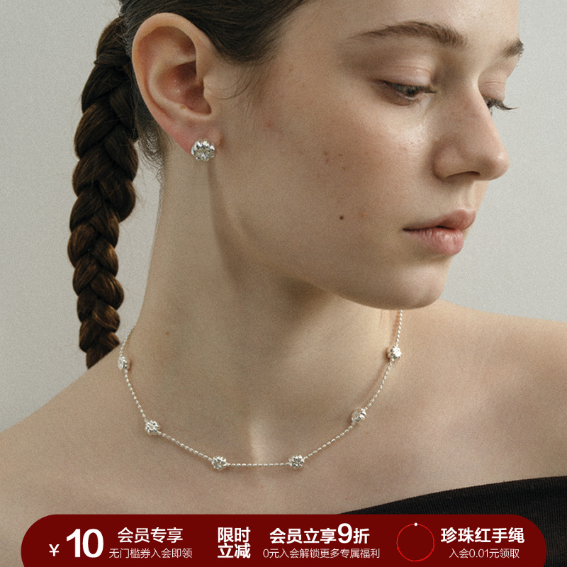 SOFTROOM南瓜花可调节锁骨链立体雕塑感原创轻奢极简小众设计高级 - 封面